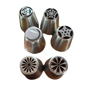 5/$25 Russian Piping Tips Set - Stainless Steel Floral Nozzles